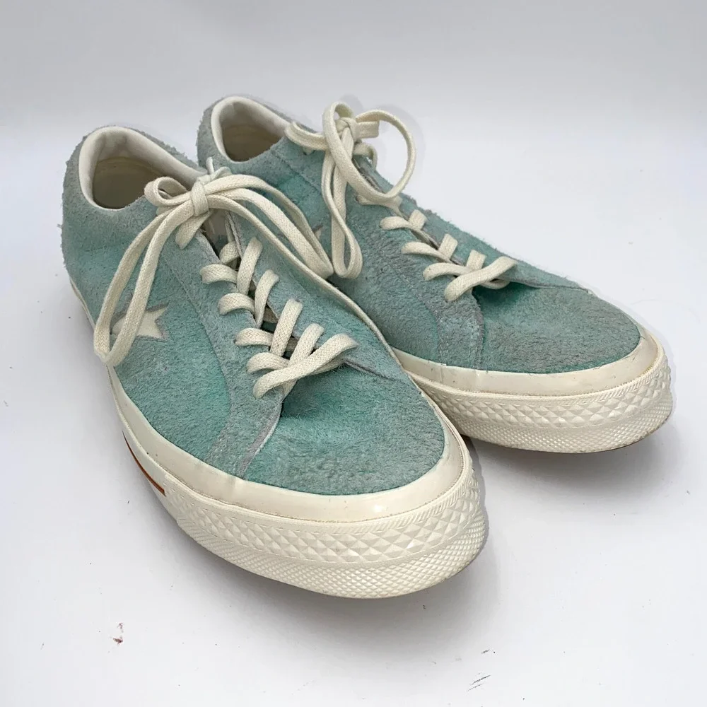 Converse Shoes Mens Size 11.5 Green One Star Ox Classic Low Top Red Line Casual
